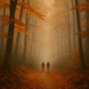 Misty Autumn Forest